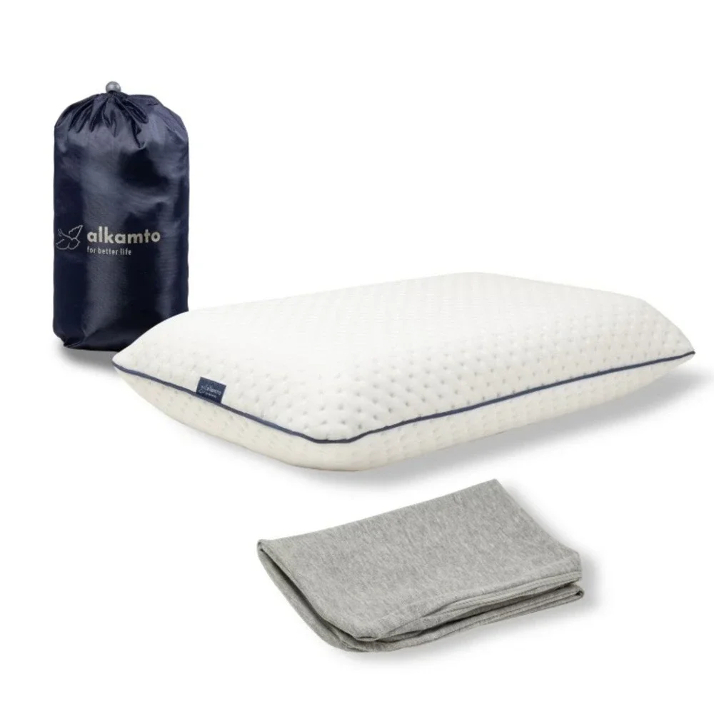 alkamto Travel‎ Camping Memory Foam Pillow Comfort Soft Packable Portable Beach
